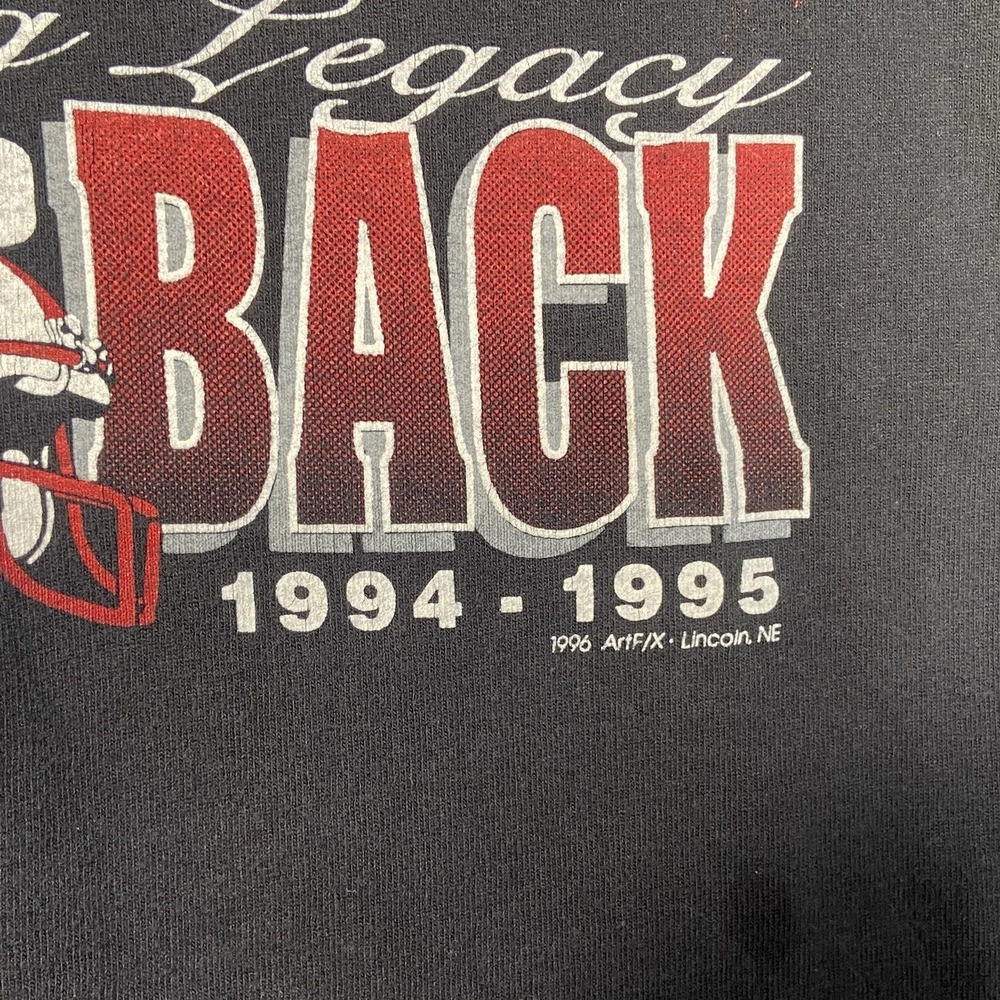Vintage 1996 Nebraska Huskers T-Shirt Mens XL Back to Back Single Stitched - Picture 4 of 7